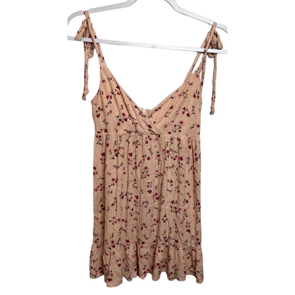 Ivy And Main Strap Floral Sleeveless Tank Zip Back Peachy Orange Pink Sz Small